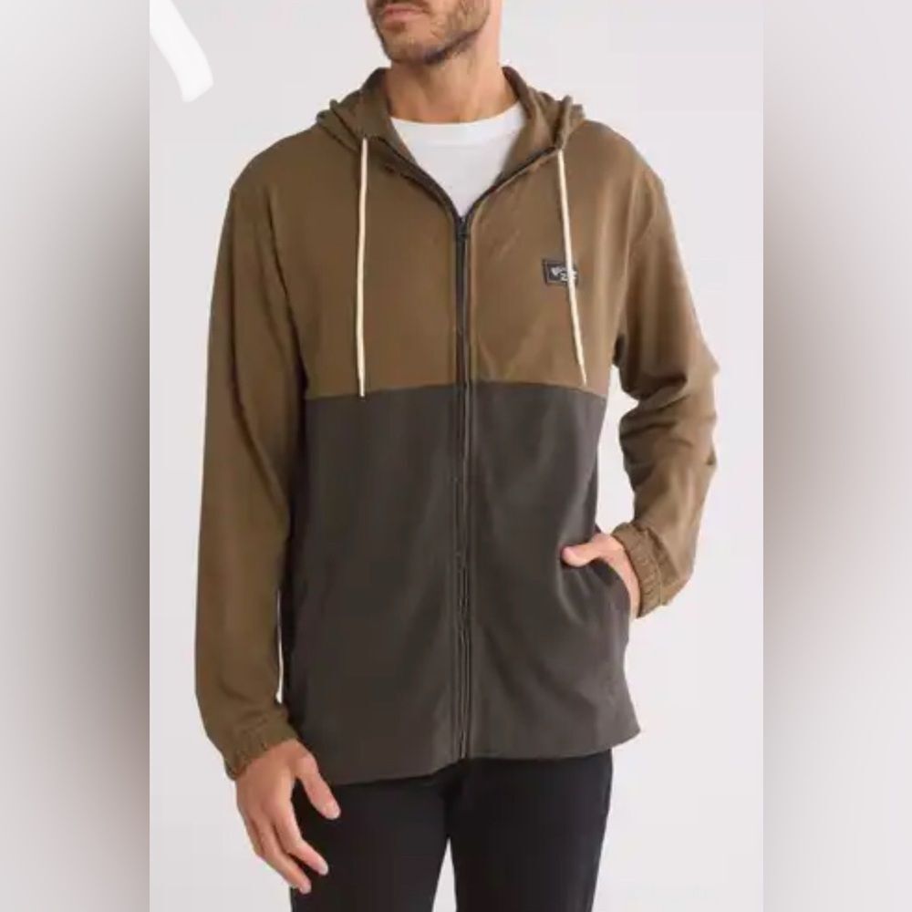 Billabong Men’s Abner Colorblock Full Zip Hoodie Size medium NWT